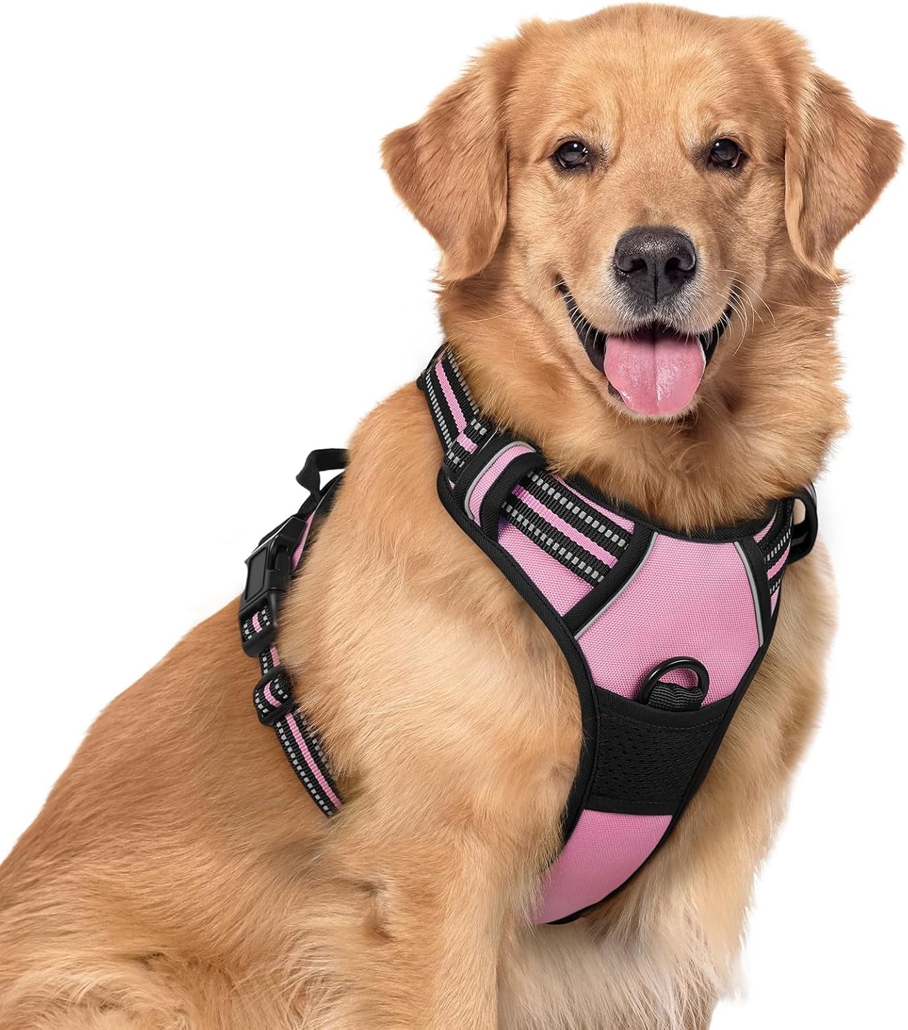 rabbitgoo-dog-harness-no-pull-for-large-dogs-with-2-leash-clips-pet-vest-no-choke-with-handle-adjustable-soft-padded-reflective-easy-control-for-walking-black-large