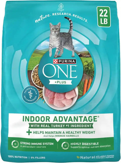 Purina ONE Natural, Low Fat, Weight Control, Indoor Dry Cat Food, +Plus Indoor Advantage - 16 Lb. Bag12