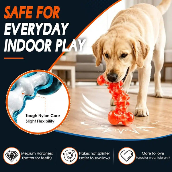 WOWBALA Dog Toys for Aggressive Chewers,Indestructible Dog Chew Toy | Tough Nylon, Not Easy to Bite Break, Long Lasting Fun, Teeth Cleaning for Medium & Large Dogs,2 Pack6