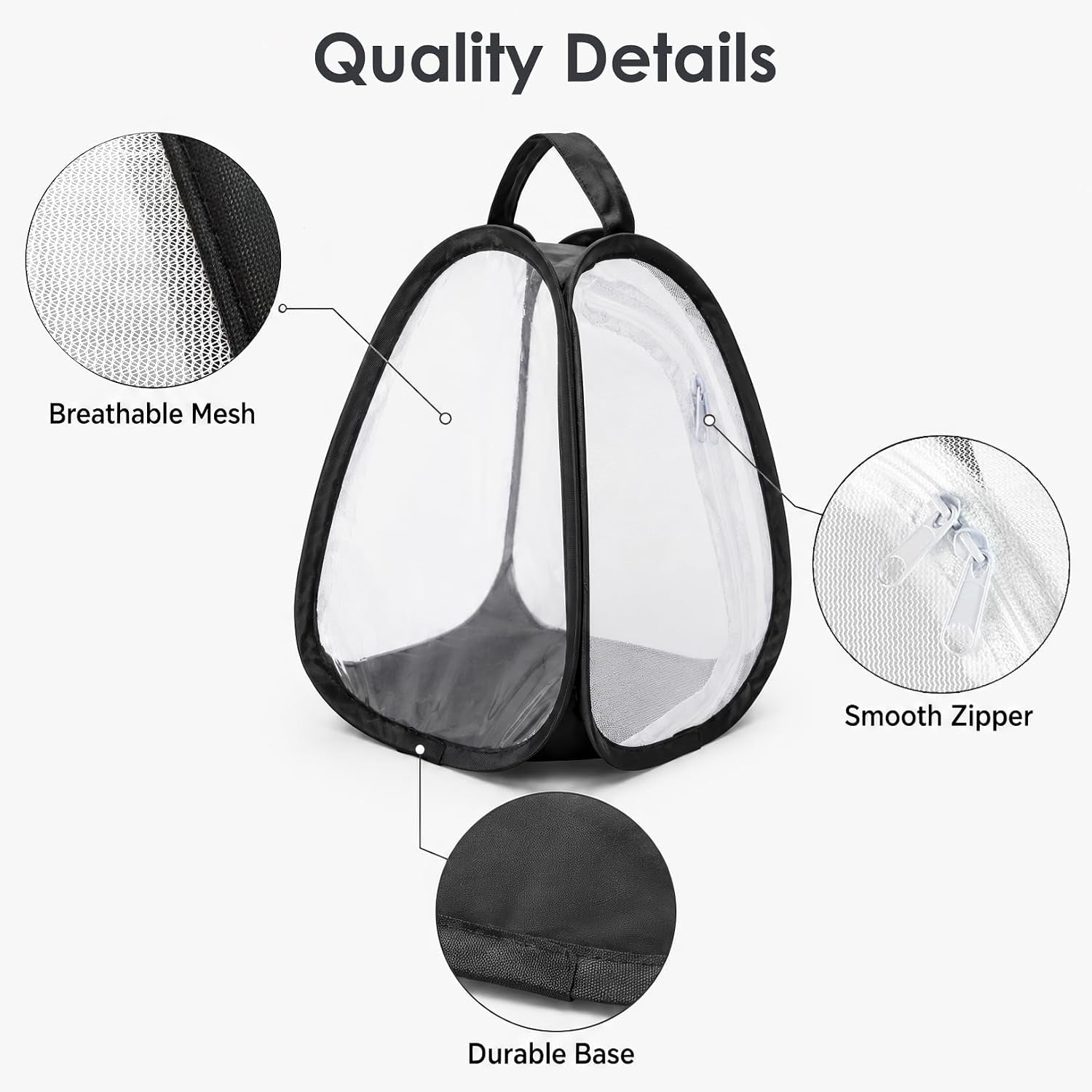 kingrol-2-pack-collapsible-insect-butterfly-habitat-cage-pop-up-mesh-butterfly-rearing-enclosure-with-clear-viewing-window-zipper-access-polyester-base-7-75-x-7-75-x-11-inch