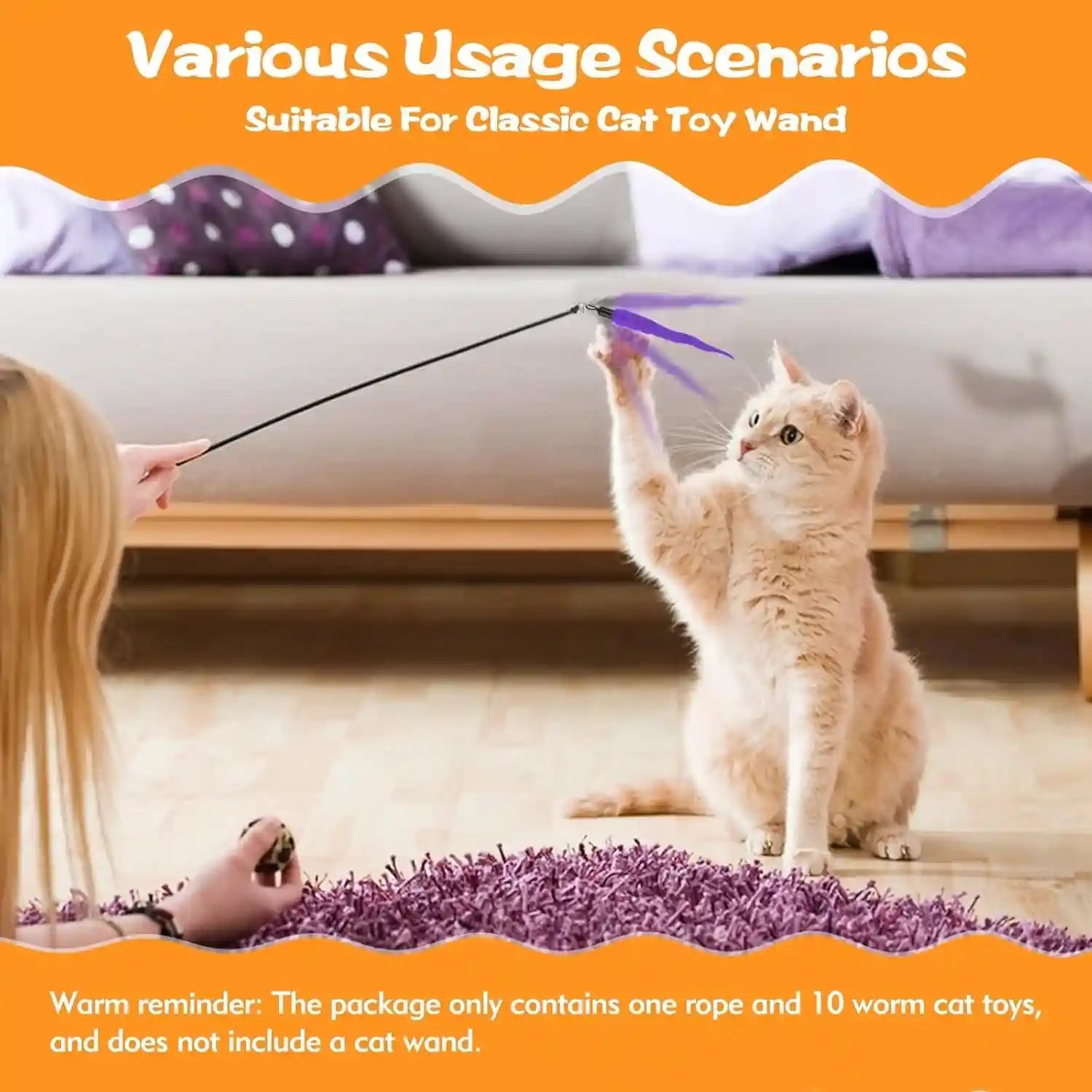 kerros-fuzzy-worm-cat-wand-refills-with-black-string-10-pcs-10-fuzzy-worm-cat-wand-attachments-with-1-black-string-for-indoor-cats-and-kittens-to-chase-jump-and-play