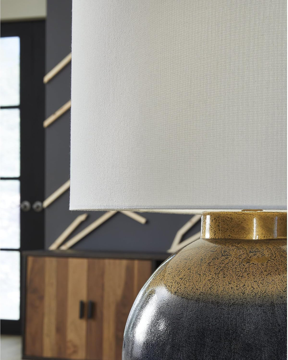signature-design-by-ashley-table-lamp-retro-blue-with-gold-base-dark-fabric-drum-shade-over-a-gold-table-lamp-base-with-3-way-switch-tall-table-lamps-for-living-room-adara-series