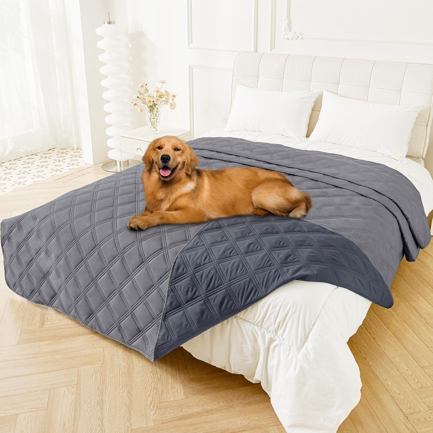 smiry-waterproof-dog-bed-cover-blanket-reversible-pet-blanket-soft-reversible-washable-leakproof-cats-dogs-couch-cover-for-sofa-couch-furniture-30x70-inch