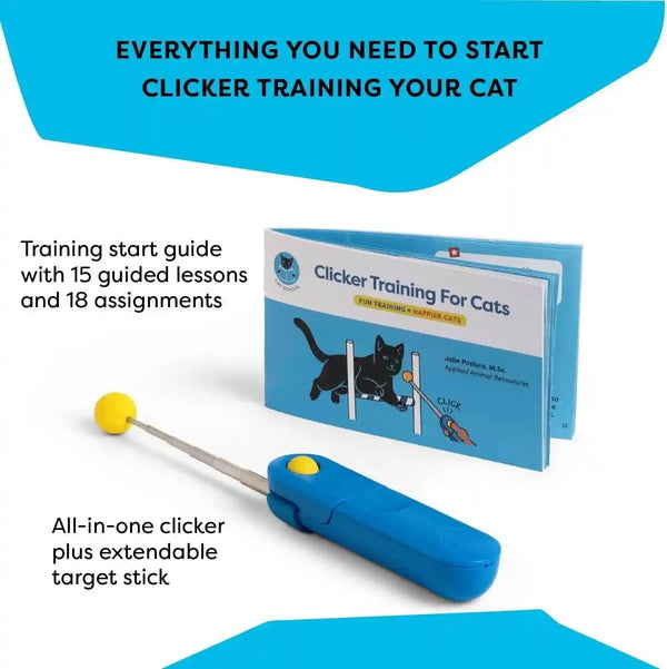 Cat Training Clicker with Detachable Wearable Finger Clicker & Target Stick – Positive Reinforcement Training Tool for Cats – Ideal for Behavior, Tricks & Enrichment3