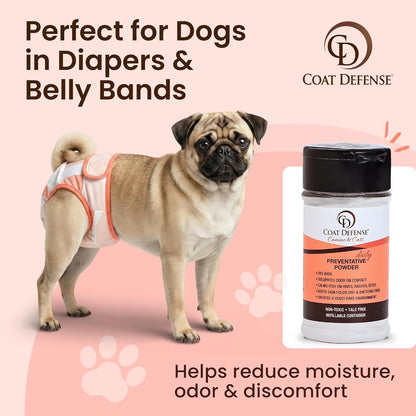 COAT DEFENSE Daily Preventative Powder | Made in USA | 3.5Oz Waterless Dog Shampoo & Pet Deodorizer for Smelly Dogs | Provides anti Itch Relief | Dog Dry Shampoo for Dry Itchy Skin5