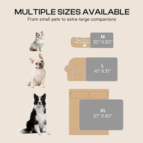 Luciphia Fluffy Paw Print Dog Blanket Large/Medium/Small, Soft Fleece Throw | 300GSM Cozy Blanket for Crate, Couch, Car, Bed. a Puppy & Cat Essential and Dog Gift for Pet Parents,Grey,30"X20"8