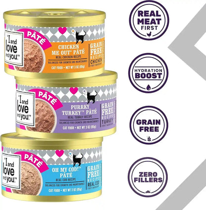 I and LOVE and YOU, Cat Food Variety, 3 Ounce, 12 Pack2
