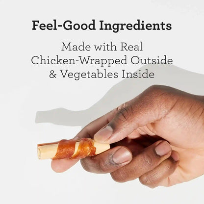 Dreambone Chicken Wrapped Mini Stick Dog Treats, Daily Rawhide-Free Chew, Digests Safely and Completely, with Real Protein, Chicken and Veggies, 15 Count3