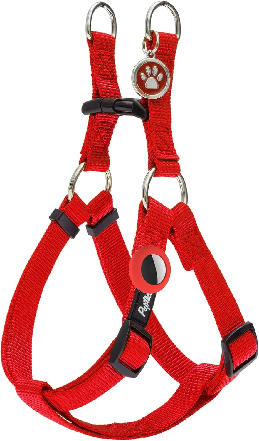 pupteck-no-pull-dog-harness-soft-adjustable-basic-nylon-step-in-puppy-vest-outdoor-walking-with-id-tag
