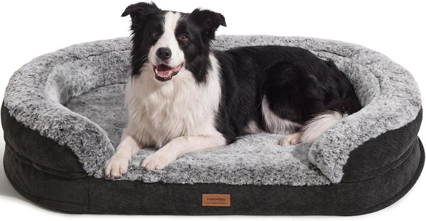 FUKUMARU Large Thickened Dog Couch Bed, Orthopedic, Waterproof & Washable | Heavy Duty Dog Sofa with 4" Extra-Thick Egg-Crate Foam, Relieves Joint Pressure, Fully Removable, Fits Medium to Large Dogs12