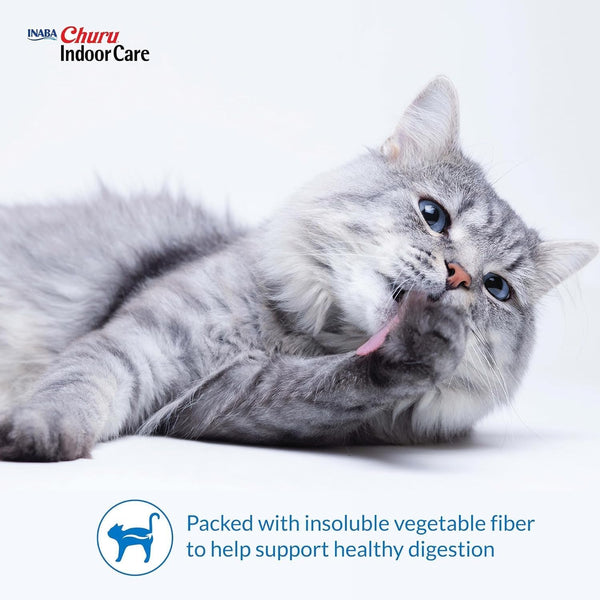 INABA Churu for Cats, Functional, Creamy Lickable Purée Cat Treat for Indoor Care and Hairball Control, 0.5 Ounces Each, 24 Tubes (4 per Pack), 2 Flavor Tuna and Chicken Variety Pack4