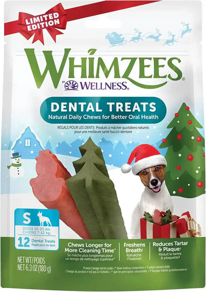 Whimzees Wellness Stix Natural Dog Dental Treat, Chews, Freshens Breath, Medium Size Sticks, 14.81 Oz Bag, 14 Count12