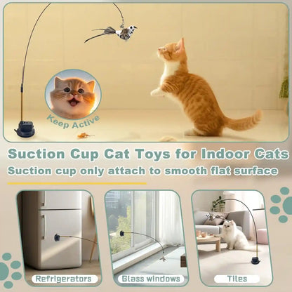 7-In-1 Kitten Toys for Indoor Cats with Washable Adhesive Suction Cup, Hanging Interactive Cat Toys, Silvervine Stick and Sisal Chew Rope Catnip Teething Toy for Bored Kitten4