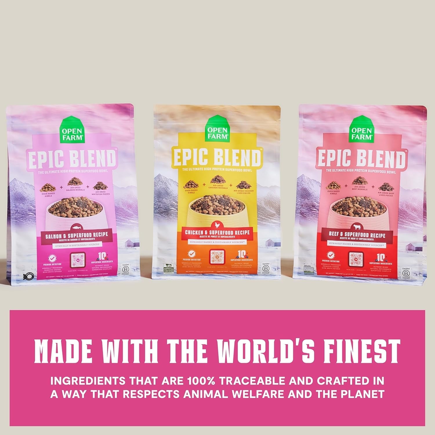 open-farm-epic-blend-dry-dog-food-high-protein-salmon-kibble-3-5lb-bag-air-dried-chunks-probiotic-coated-grain-inclusive-all-breeds-and-life-stages-traceable-ingredients-non-gmo-superfoods