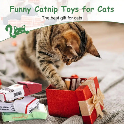 Nocciola 3 Pack Catnip Toys for Cats, Funny Cat Toys Filled with 100% Pure Organic Catnip, Safe Kitten Teething Chew and Kicker Toys, Stress Relieving Fun for Indoor Cats7