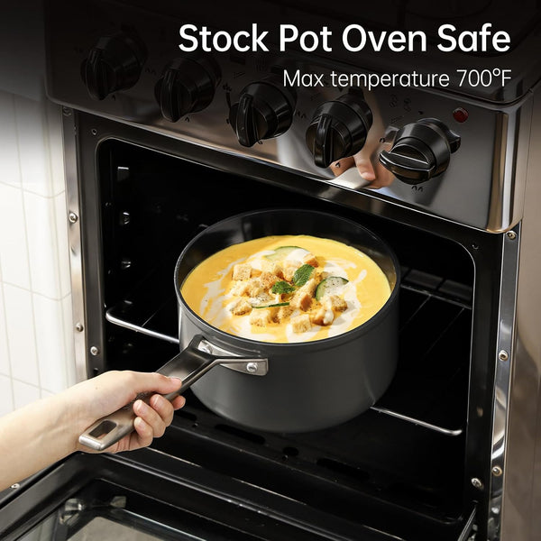2.5 QT Nonstick Saucepan with Lid, Grey Induction Cooking Pot | Non Toxic, Even Heating, Easy Clean, Dishwasher & Oven Safe, Suitable for Gas & Electric & Induction Stoves, PFOA & PFAS Free6