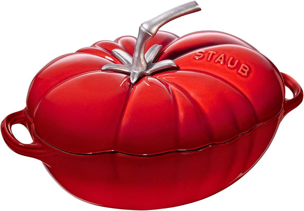 STAUB Cast Iron 3-Quart Tomato Cocotte, Dutch Oven, Made in France, Cherry1