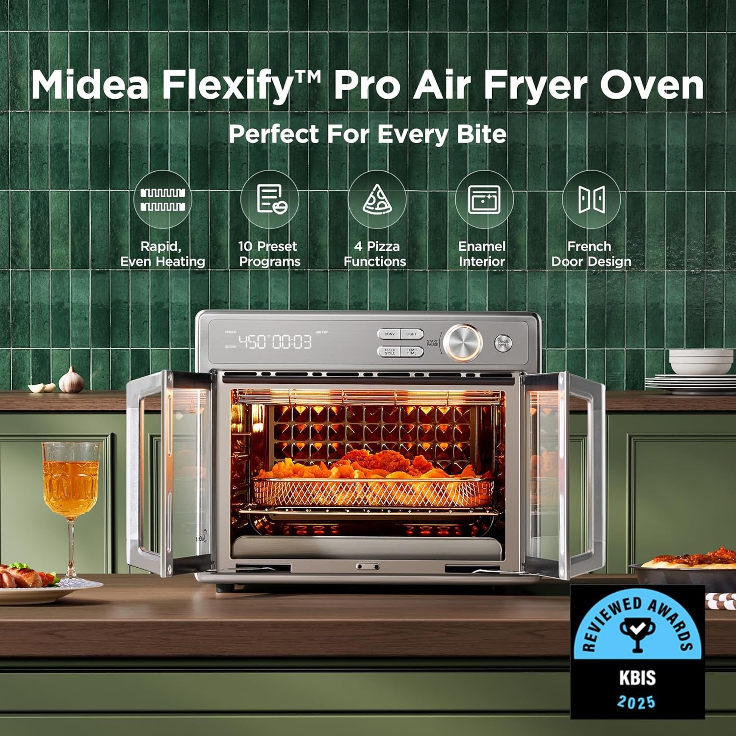 midea-flexify-pro-french-door-air-fryer-toaster-oven-26-4-qt-premium-cooking-experience-with-precision-heat-easy-clean-enamel-interior-modern-control-stainless-steel