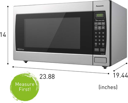 Panasonic Microwave Oven NN-SN966S Stainless Steel Countertop/Built-In with Inverter Technology and Genius Sensor, 2.2 Cubic Foot, 1250W2