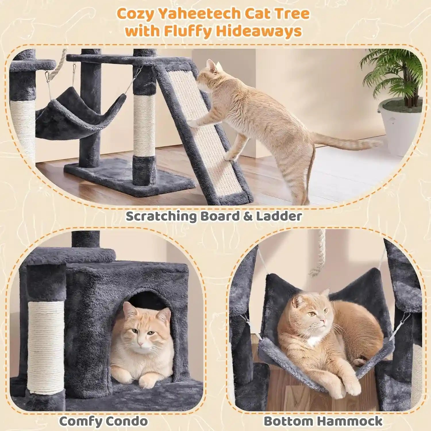 yaheetech-54in-cat-tree-tower-for-large-cats-multi-level-condo-hammock-sisal-scratching-posts-roomy-condo-holds-up-to-22-lb-a-wide-21-inch-top-perch-fit-large-cats-dark-gray