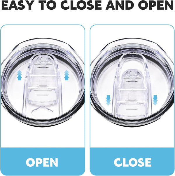 2 Pack 20Oz Skinny Tumbler Replacement Lids,Spill Proof Covers | Splash Resistant Sliding Covers with Seal Ring,For 20Oz Strainght Skinny Tumbler,Straw Friendly, BPA Free,Leak-Proof5