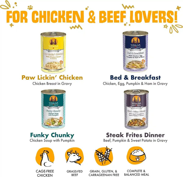 Weruva Classic Dog Food, Variety Pack, Baron'S Batch, Wet Dog Food, 14Oz Cans (Pack of 12)3
