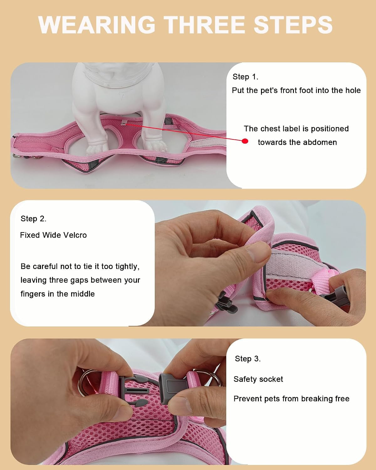 xxxs-pink-soft-mesh-dog-harness-and-leash-set-no-escape-puppy-harnesses-for-training-walking-reflective-adjustable-puppy-vest-for-small-medium-dogs-cats-pink-xxxs