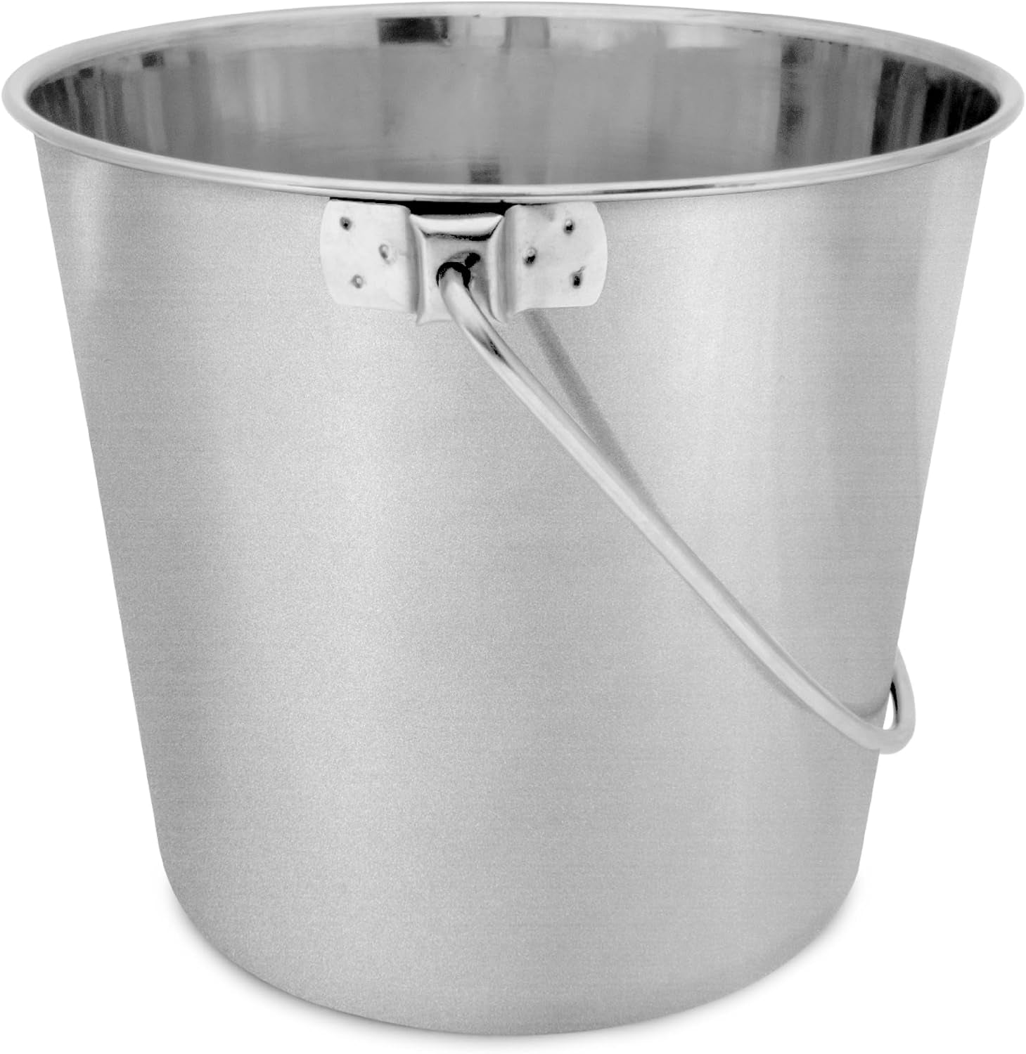 1-gallon-heavy-duty-stainless-steel-bucket-rust-resistant-metal-bucket-for-feeding-watering-pets-livestock-cleaning-perfect-for-crates-kennels-cages-hang-on-fences-4-quart