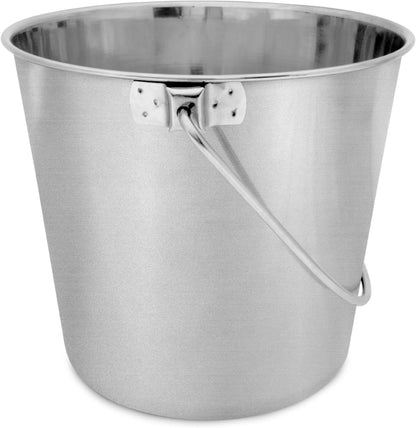 1 Gallon Heavy Duty Stainless Steel Bucket - Rust-Resistant Metal Bucket for Feeding & Watering Pets, Livestock & Cleaning - Perfect for Crates, Kennels, Cages & Hang on Fences - 4 Quart8