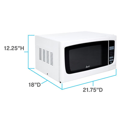 MO1450TW Microwave Oven 1000-Watts Compact with 9 Pre-Set Cooking Settings, Speed Defrost, Electronic Control Panel and Glass Turntable, 1.4 Cu.Ft., White6