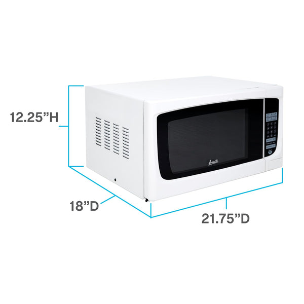 MO1450TW Microwave Oven 1000-Watts Compact with 9 Pre-Set Cooking Settings, Speed Defrost, Electronic Control Panel and Glass Turntable, 1.4 Cu.Ft., White6