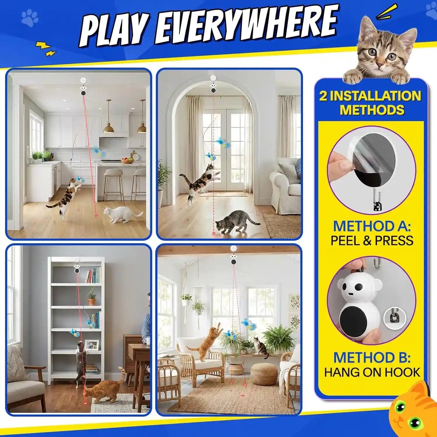 interactive-cat-toys-for-indoor-cats-automatic-laser-cat-toys-flying-bird-feather-cat-wand-toy-best-kitten-adult-cat-enrichment-stimulation-toy-hanging-electric-kitty-toys-for-bored-cats-beige