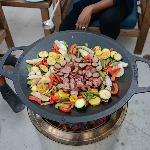 Solo Stove Large Cast Iron Wok Top, Stir Fry Pan, Cooktop for Bonfire and Yukon Fire Pit, Fireplace Accessory, Cooking Surface: 18", Depth: 2.5", Weight: 12.5 Lbs | Cooktop for Bonfire and Yukon Fire Pit, Fireplace Accessory, Cooking Surface: 18", Depth: 2.5", Weight: 12.5 Lbs5