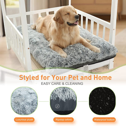 KISYYO Premium Washable Orthopedic Dog Bed – 41" Extra Large Crate Mat with Non-Slip Base, Plush Support for Pets up to 90 Lbs, Grey4
