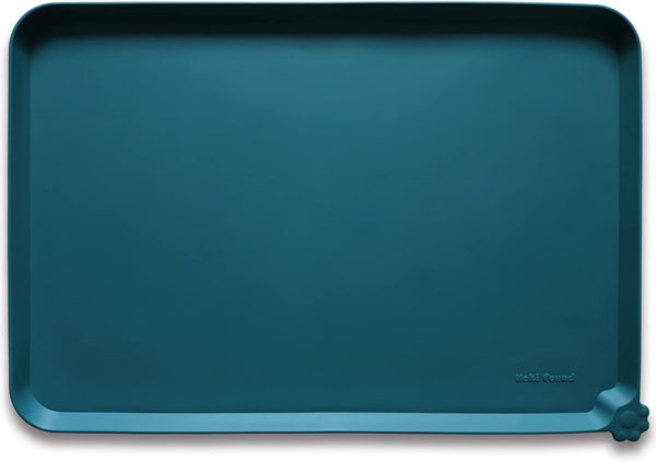 Hoki Found -Waterproof Pet Feeding Mats with High Lips - Multiple Size and Colors for Dogs, Cats & Others-G46