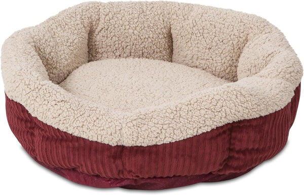 Petmate Aspen Pet Self Warming round Bed, 19.5 Inches, Barn Red and Cream | Reflects Body Heat Back, No Electricity Needed, Cushioned Surface, Cozy Resting Spot for Cats and Small Dogs Indoors Today1