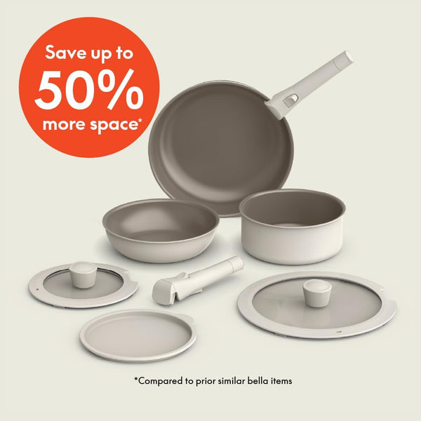 8 Piece Removable Handle Evergood™ Non-Toxic Cookware Set, Oatmilk2