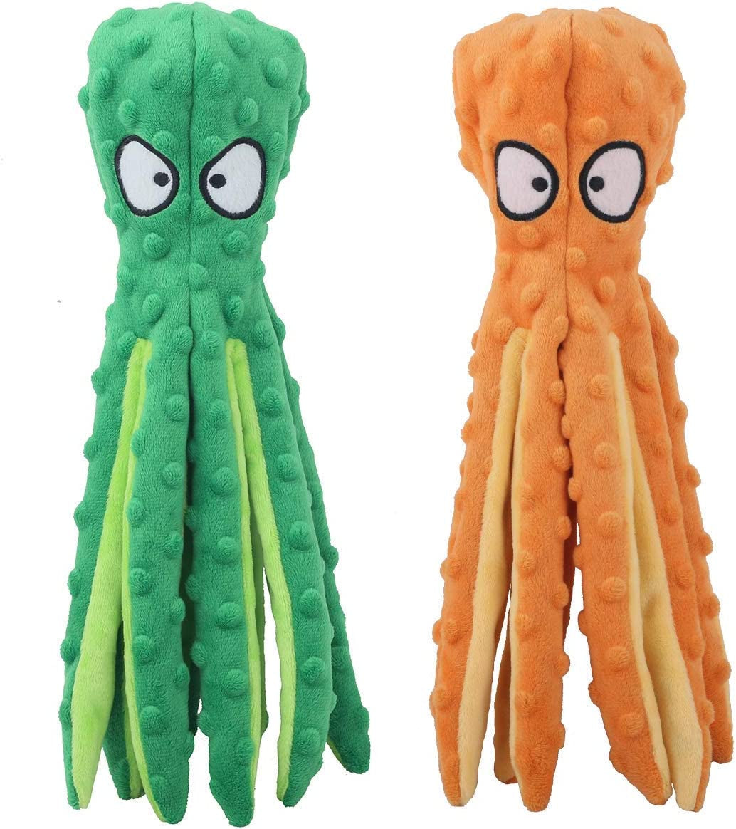 cpyosn-2-pack-octopus-dog-toys-no-stuffing-squeaky-crinkle-plush-chew-toys-mess-free-design-interactive-squeaker-crinkle-sounds-machine-washable-12-6-inch-for-all-breeds
