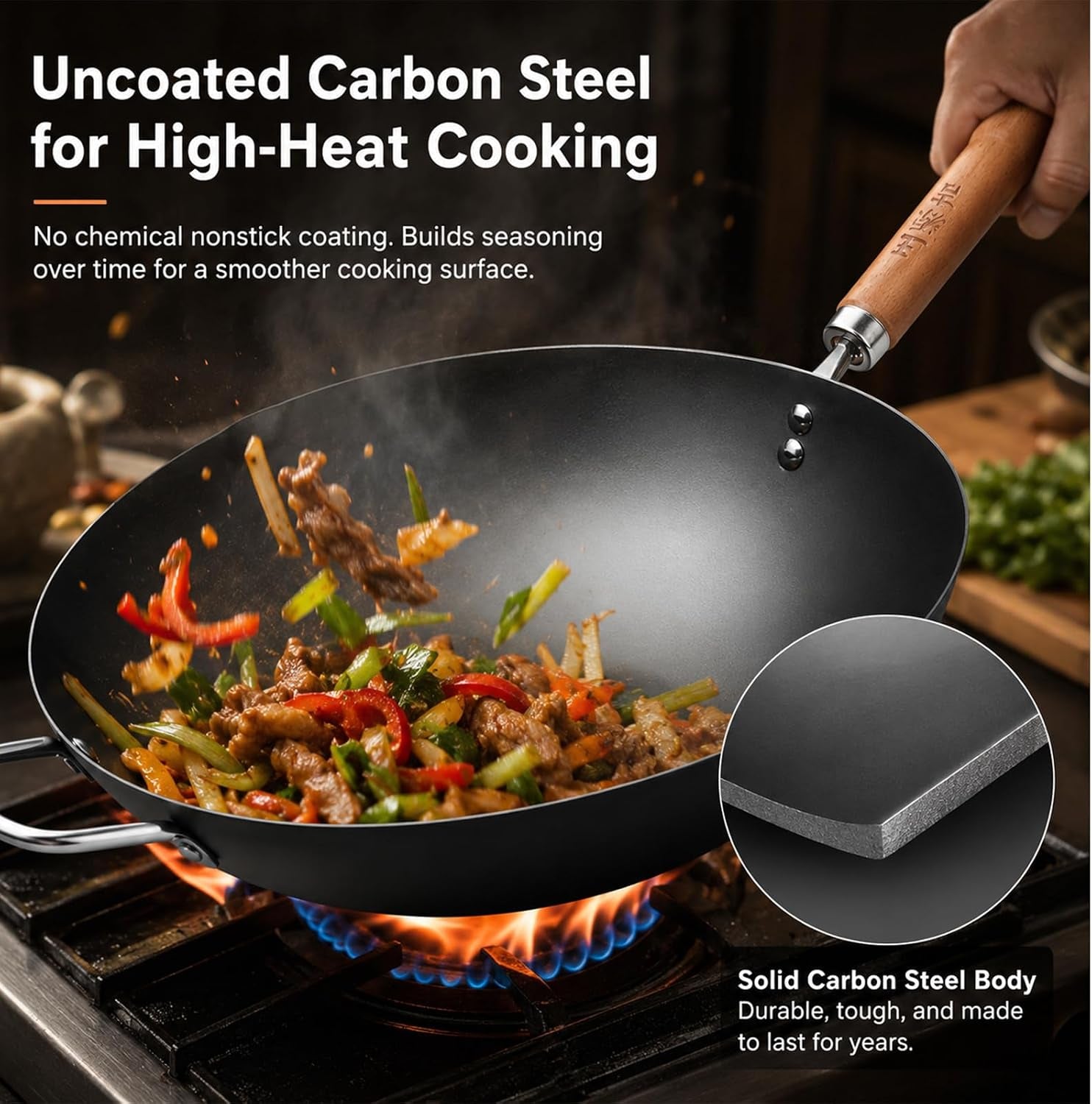 carbon-steel-wok-with-lid-12-6-inch-flat-bottom-wok-pan-uncoated-stir-fry-pan-with-wooden-handle-chinese-wok-for-gas-electric-induction-ceramic-stoves-uncoated-stir-fry-pan-with-wooden-handle-for-gas-electric-induction-ceramic-stoves