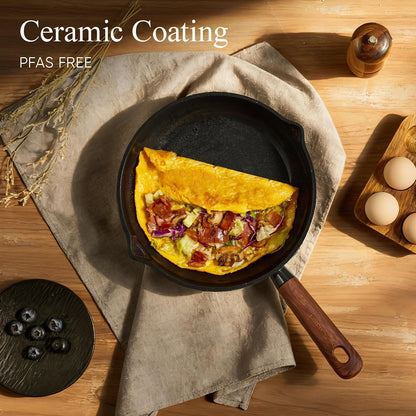 21Pcs Ceramic Cookware Set, Pots and Pans Set | Non-Toxic Healthy Cooking Set with Silicone Lids, Dishwasher Safe, Even Heating, with Steamer & Silicone Trivet, PFAS FREE3