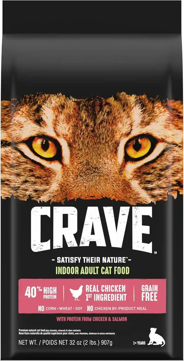 CRAVE Grain Free High Protein Natural Adult Dry Cat Food, Chicken, 4 Lb | Real Chicken #1 Ingredient, 40% Protein, No Chicken By-Product Meal, No Corn, Wheat or Soy, Complete & Balanced12
