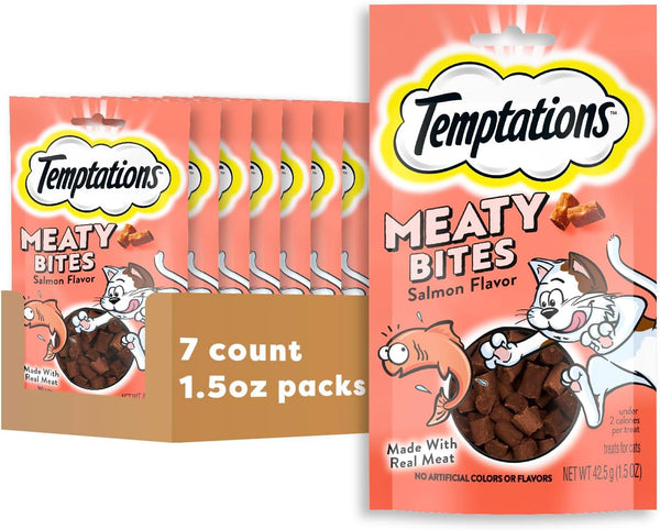 Temptations Meaty Bites Savory and Soft Cat Treats, Chicken Flavor, 4.12 Oz | Real Meat, High Protein, under 2 Calories per Treat, Resealable Stay-Fresh Pouch, Use as Snack or Food Topper15