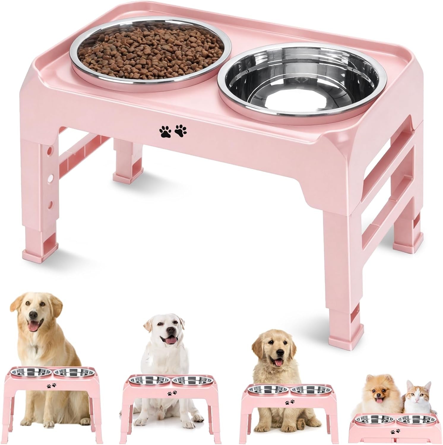 comesoon-elevated-dog-bowls-for-small-medium-dogs-3-height-adjustable-raised-stand-with-2-thick-6-stainless-steel-food-bowls-non-slip-feeder-adjusts-to-2-75-6-7-5-black