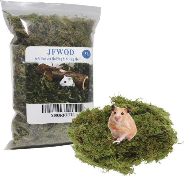 5L Forest Moss for Hamster Syrian Gerbils Bedding, Natural Moss Perfect for Potted Plants, Terrariums, Reptile Tanks and Live Creature Projects1