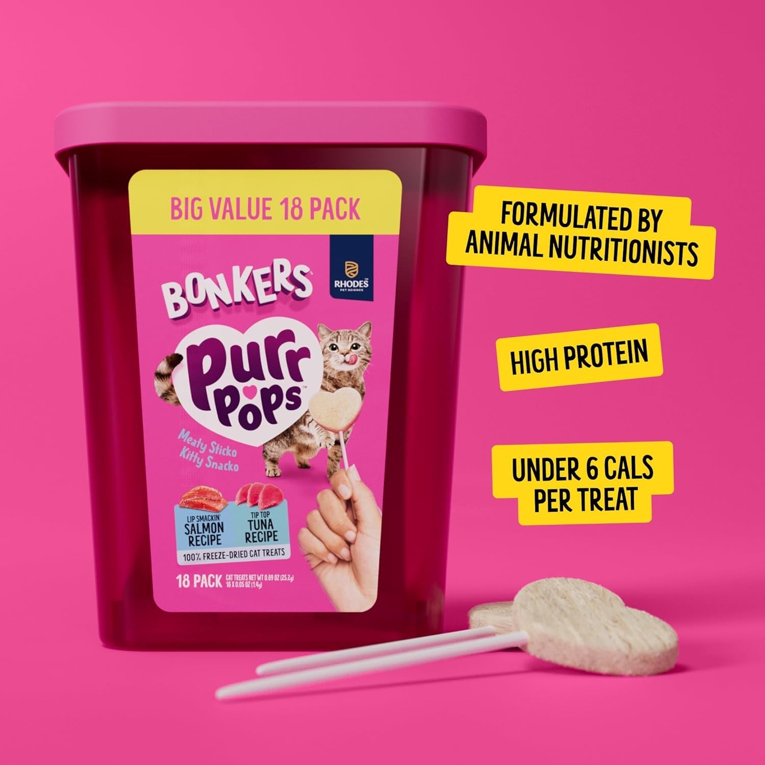 bonkers-purrpops-freeze-dried-tuna-salmon-flavor-lollipop-cat-treats-healthy-real-meat-treats-training-treats-or-food-topper-for-all-breeds-and-ages-value-pack-18-pieces