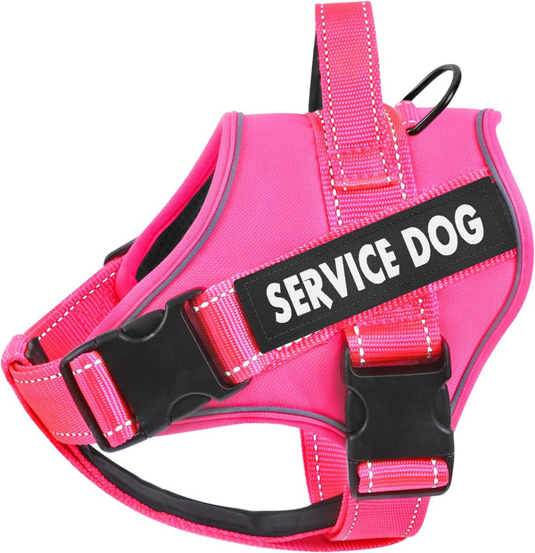 Voopet Service Dog Harness, Emotional Support Pet Vest Harness, Reflective Breathable & Adjustable No Pull ESA Harness for Small Medium Large Dogs (With 4 PCS Removeable Tags),Xx Small (Pack of 1)25