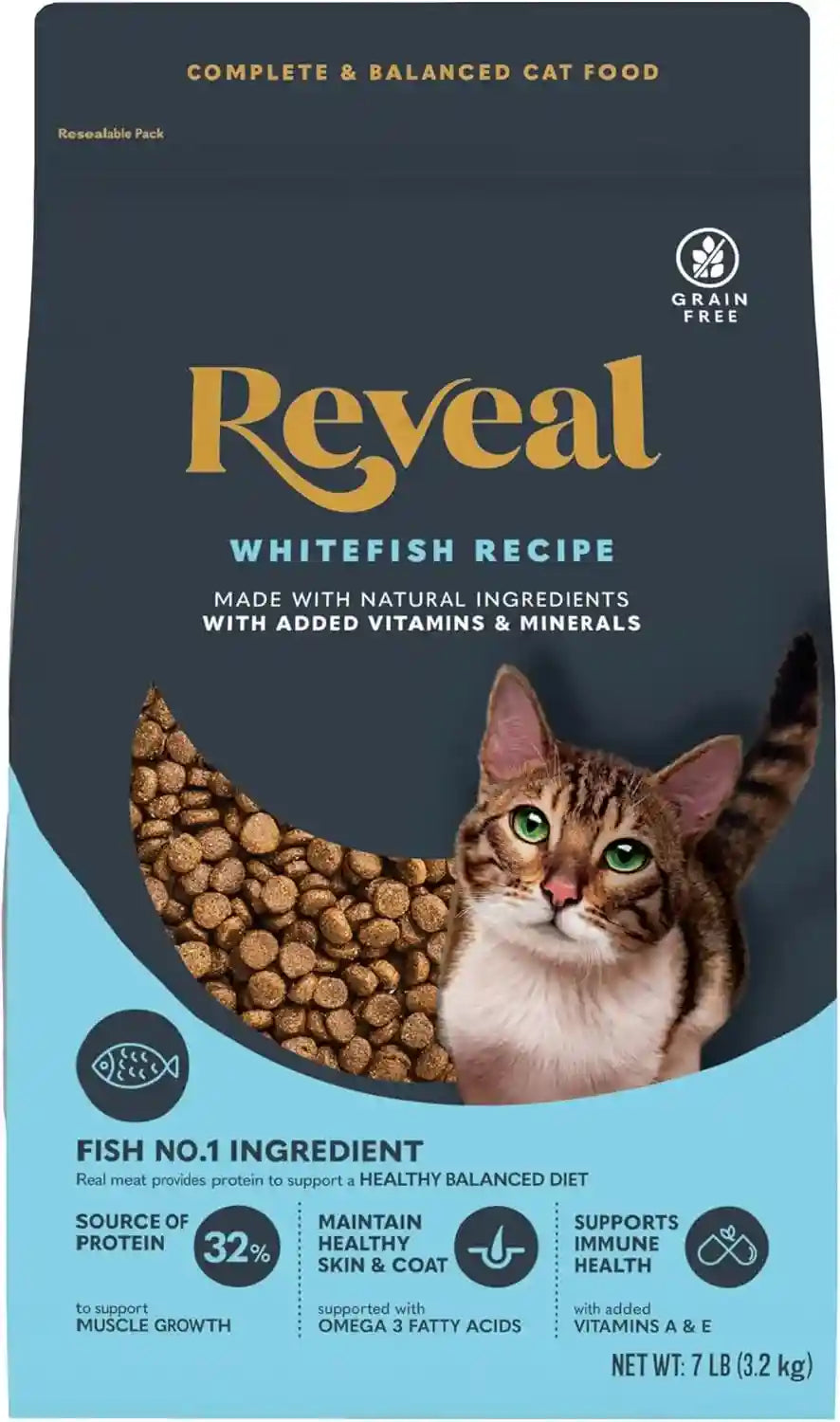 reveal-whitefish-grain-free-complete-dry-cat-food-3-lb-bag-high-quality-protein-grain-free-omega-3-fatty-acids-for-healthy-skin-coat-added-vitamins-minerals-complete-balanced