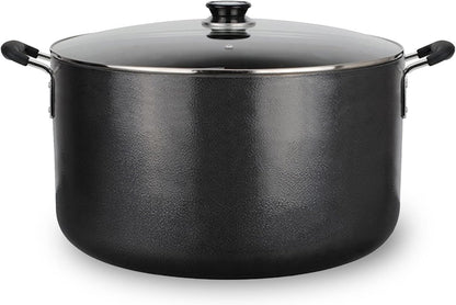 35 Quart Non-Stick Stock Pot with Tempered Glass Lid and Carrying Handles, Multi-Purpose Cookware Aluminum Dutch Oven for Braising, Boiling, Stewing1