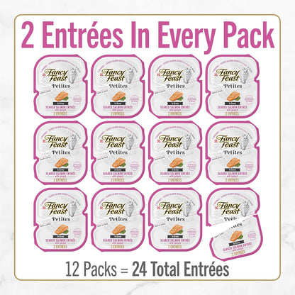 Purina Fancy Feast Petites Seared Salmon Wet Cat Food, 2.8 Oz, 12-Pack4