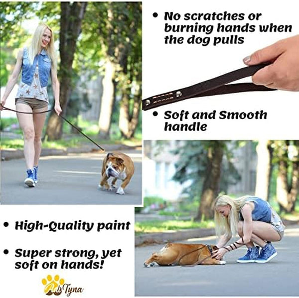ADITYNA Leather Dog Leash for Small & Medium Dogs, 6Ft X 5/8" | Soft yet Strong Leather Leash for Walking, Training, Hiking — Great for Shih Tzu, Poodle, French Bulldog, Corgi.5